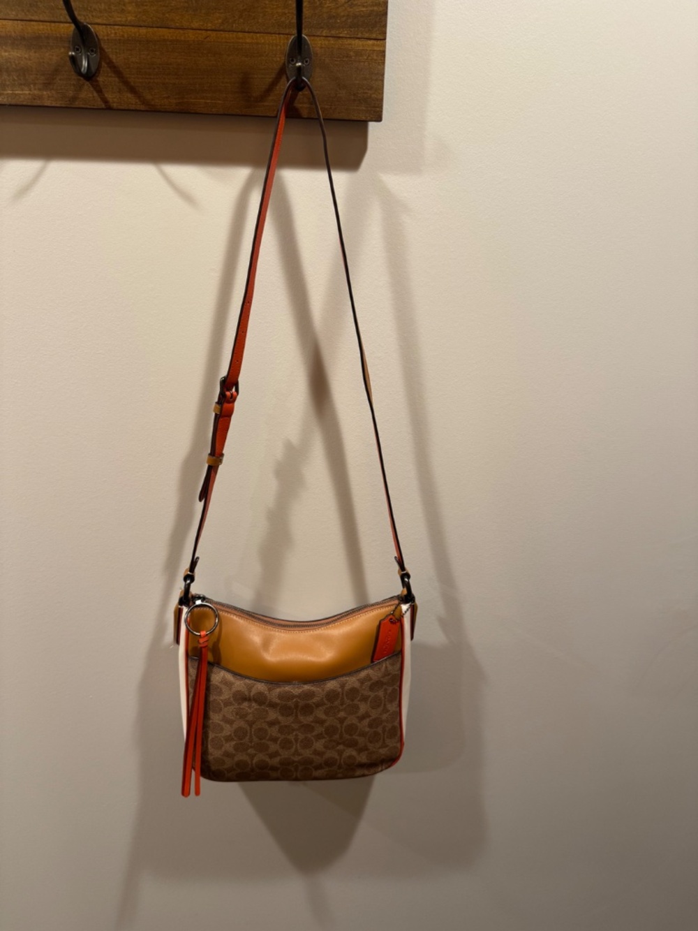 NWT - Coach Chaise Tan Signature Coated Canvas & Leather Crossbody